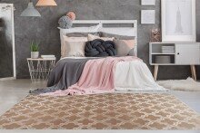 Teppich >Monroe< in Taupe, 100% Polyester - 300x80cm (LxB)