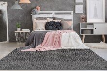 Teppich >Monroe< in Anthrazit, 100% Polyester -...