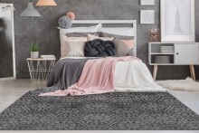 Teppich >Monroe< in Anthrazit, 100% Polyester - 300x80cm (LxB)