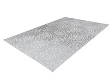 Teppich >Monroe< in Grau / Blau, 100% Polyester - 170x120cm (LxB)