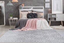 Teppich >Monroe< in Grau / Blau, 100% Polyester -...