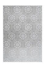 Teppich >Monroe< in Grau / Blau, 100% Polyester -...