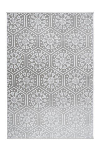 Teppich >Monroe< in Grau / Blau, 100% Polyester - 300x80cm (LxB)