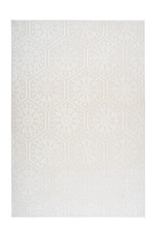 Teppich >Monroe< in Weiß, 100% Polyester - 150x80cm (LxB)