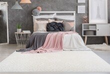 Teppich >Monroe< in Weiß, 100% Polyester - 150x80cm (LxB)