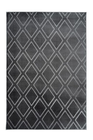 Teppich >Monroe< in Anthrazit, 100% Polyester - 150x80cm (LxB)