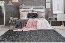 Teppich >Monroe< in Anthrazit, 100% Polyester -...