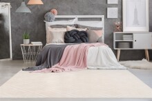 Teppich >Monroe< in Creme, 100% Polyester - 170x120cm (LxB)