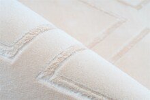 Teppich >Monroe< in Creme, 100% Polyester - 150x80cm (LxB)