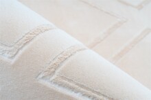 Teppich >Monroe< in Creme, 100% Polyester - 300x80cm (LxB)