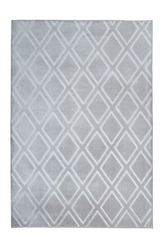 Teppich >Monroe< in Grau / Blau, 100% Polyester - 230x160cm (LxB)