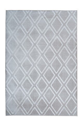 Teppich >Monroe< in Grau / Blau, 100% Polyester - 230x160cm (LxB)