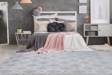 Teppich >Monroe< in Grau / Blau, 100% Polyester - 230x160cm (LxB)