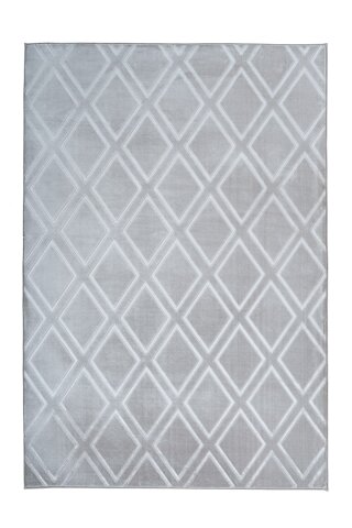 Teppich >Monroe< in Grau / Blau, 100% Polyester - 150x80cm (LxB)