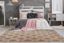 Teppich >Monroe< in Taupe, 100% Polyester - 290x200cm (LxB)