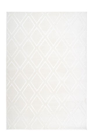 Teppich >Monroe< in Weiß, 100% Polyester - 300x80cm (LxB)