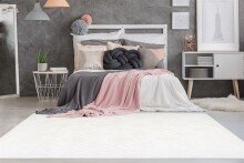 Teppich >Monroe< in Weiß, 100% Polyester - 300x80cm (LxB)