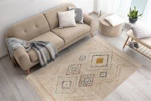 Teppich >Mylen< in Creme / Multi, 100% Baumwolle - 230x160cm (LxB)