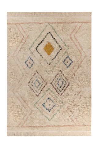 Teppich >Mylen< in Creme / Multi, 100% Baumwolle - 150x80cm (LxB)