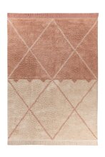Teppich >Mylen< in Creme / Altrosa, 100% Baumwolle...