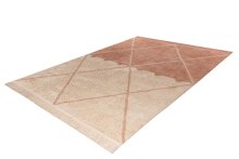 Teppich >Mylen< in Creme / Altrosa, 100% Baumwolle - 230x160cm (LxB)
