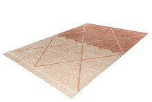 Teppich >Mylen< in Creme / Altrosa, 100% Baumwolle - 290x200cm (LxB)