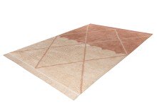 Teppich >Mylen< in Creme / Altrosa, 100% Baumwolle - 290x200cm (LxB)