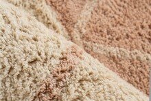 Teppich >Mylen< in Creme / Altrosa, 100% Baumwolle - 150x80cm (LxB)
