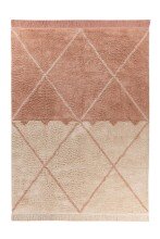 Teppich >Mylen< in Creme / Altrosa, 100% Baumwolle...