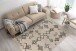 Teppich >Mylen< in Creme / Schwarz, 100% Baumwolle - 170x120cm (LxB)