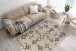 Teppich >Mylen< in Creme / Schwarz, 100% Baumwolle - 230x160cm (LxB)