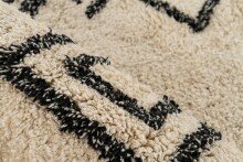 Teppich >Mylen< in Creme / Schwarz, 100% Baumwolle - 290x200cm (LxB)
