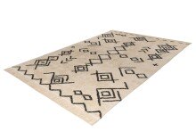 Teppich >Mylen< in Creme / Schwarz, 100% Baumwolle - 290x200cm (LxB)