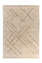 Teppich >Mylen< in Creme / Braun, 100% Baumwolle -...