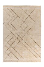 Teppich >Mylen< in Creme / Braun, 100% Baumwolle -...