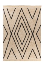 Teppich >Mylen< in Creme / Schwarz, 100% Baumwolle...