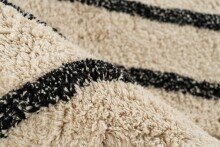 Teppich >Mylen< in Creme / Schwarz, 100% Baumwolle - 170x120cm (LxB)