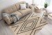 Teppich >Mylen< in Creme / Schwarz, 100% Baumwolle - 290x200cm (LxB)