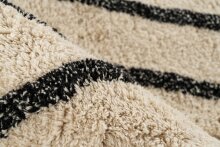 Teppich >Mylen< in Creme / Schwarz, 100% Baumwolle - 150x80cm (LxB)