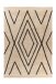Teppich >Mylen< in Creme / Schwarz, 100% Baumwolle - 150x80cm (LxB)