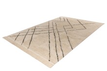 Teppich >Mylen< in Creme / Schwarz, 100% Baumwolle - 170x120cm (LxB)