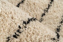 Teppich >Mylen< in Creme / Schwarz, 100% Baumwolle - 170x120cm (LxB)