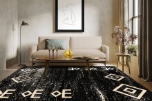 Teppich >Naila< in Schwarz, 100% Polypropylen - 170x120cm (LxB)