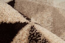 Teppich >Naila< in Creme / Braun, 100% Polypropylen - 150x80cm (LxB)