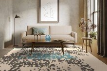 Teppich >Naila< in Creme / Blau, 100% Polypropylen - 170x120cm (LxB)