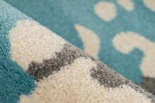 Teppich >Naila< in Creme / Blau, 100% Polypropylen - 170x120cm (LxB)