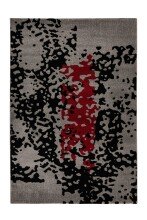 Teppich >Naila< in Schwarz / Rot, 100% Polypropylen - 230x160cm (LxB)