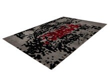 Teppich >Naila< in Schwarz / Rot, 100% Polypropylen - 150x80cm (LxB)