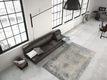 Teppich >Nostalgia< in Grau, 50% Baumwolle / 50% Polyester - 150x80cm (LxB)