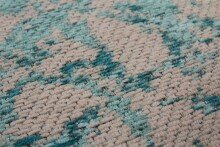 Teppich >Nostalgia< in Türkis, 50% Baumwolle / 50% Polyester - 150x80cm (LxB)